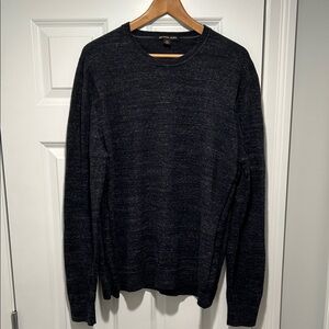 Michael Kors Heathered Dark Gray Crewneck Sweater